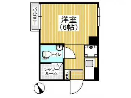 FORウエスト段原(ワンルーム/2階)の間取り写真