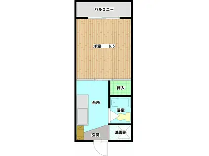 MSビル 南竹屋(1K/3階)の間取り写真