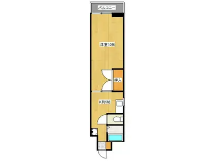 第1今田ビル(1K/8階)の間取り写真