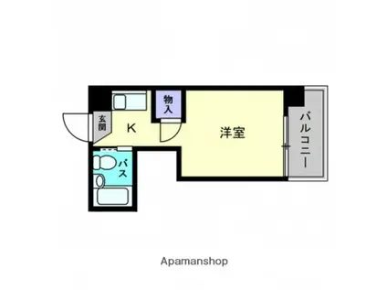 ユリ八丁堀(1K/4階)の間取り写真