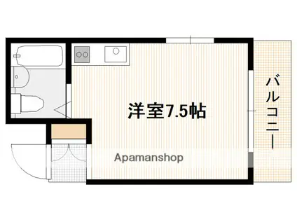 ポーネグリフ(ワンルーム/2階)の間取り写真