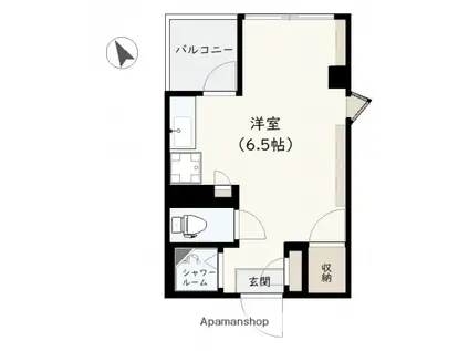 水明ビル(ワンルーム/2階)の間取り写真