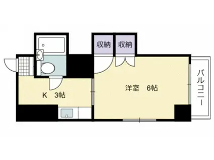 BRILLO竹屋(1K/2階)の間取り写真