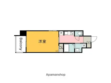 LASANTE観音本町(1K/10階)の間取り写真