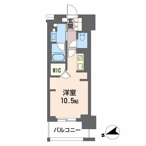 ザ・十日市プレイス(ワンルーム/4階)の間取り写真