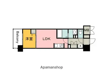 エスポワールⅠ(1LDK/8階)の間取り写真