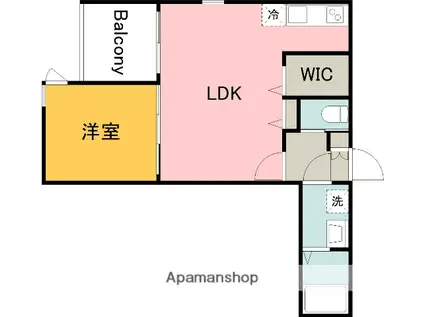 FLUGEL(1LDK/3階)の間取り写真