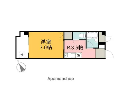 アビタシオン英(1K/3階)の間取り写真