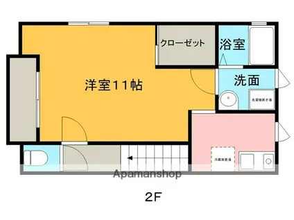 WING寺家(1K/2階)の間取り写真