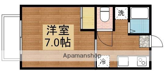 ビューテラス(1K/2階)の間取り写真