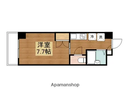 シャルムロード(1K/1階)の間取り写真