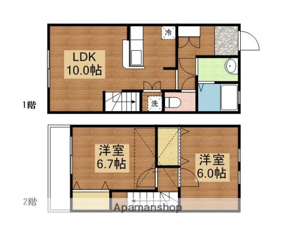 シャレー・コーセイ弐番館(2LDK)の間取り写真