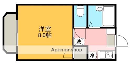 グリーンコーポB(1K/2階)の間取り写真