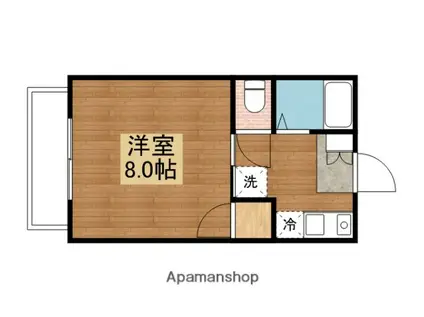 コーポDOHI D(1K/1階)の間取り写真