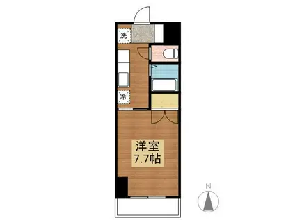 中央ロイヤルマンション(1K/4階)の間取り写真