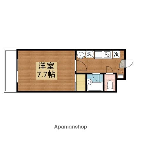 BONHEUR(1K/1階)の間取り写真