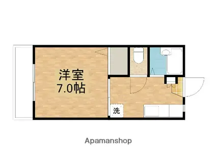 セフィラ21 B棟(1K/2階)の間取り写真