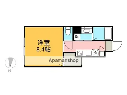 KALMIAⅡ(1K/1階)の間取り写真