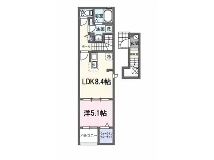 キャトル サン オンズ(1LDK/2階)の間取り写真