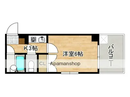 エステート24東雲(1K/1階)の間取り写真