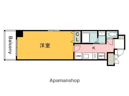 ウイング十日市(1K/6階)の間取り写真