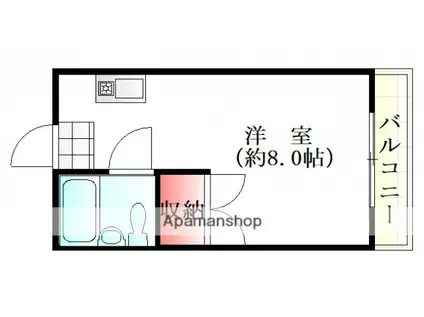 アルティメイトBUILDING天満(ワンルーム/5階)の間取り写真