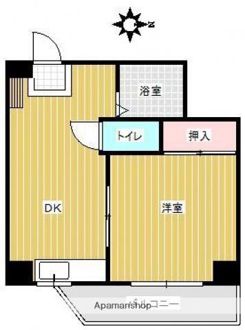 コーポ国泰寺(1DK/3階)の間取り写真