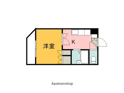 ベルコート藤井(1K/3階)の間取り写真