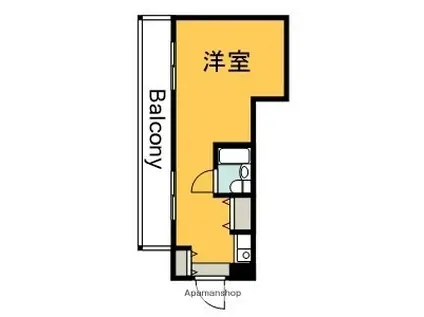 第9シティビル(ワンルーム/2階)の間取り写真