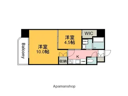 ARIES(2K/5階)の間取り写真