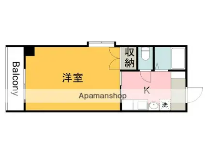 セイミツビル(1K/7階)の間取り写真