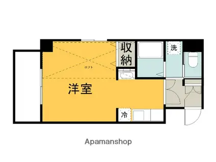 GRAND MARE18(ワンルーム/1階)の間取り写真