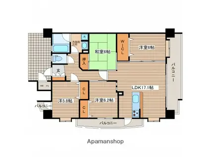 レジデンスソフィア(4LDK/6階)の間取り写真