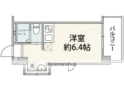KENSEI9 旧第5山肩ビル(ワンルーム/4階)の間取り写真