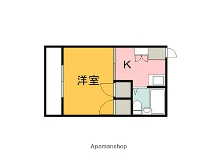 大須ハイツ(1K/2階)の間取り写真