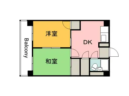 コーポサンシャイン81(2DK/3階)の間取り写真