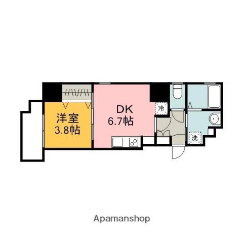 KATAYAMABLDG25(1DK/7階)の間取り写真