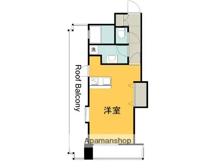 レンレンロイヤルガーデン(ワンルーム/6階)の間取り写真