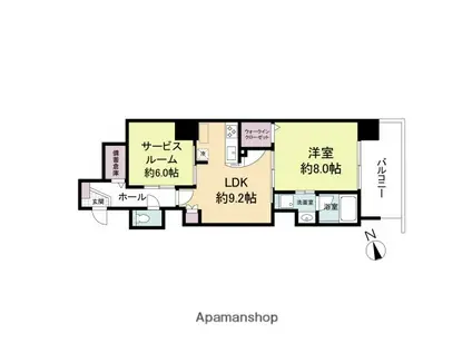 ヴィラ博丈(1SLDK/6階)の間取り写真