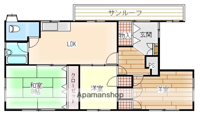 戸井ビル(3LDK/2階)の間取り写真