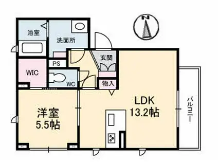 ASAKAWA MAISON(1LDK/2階)の間取り写真
