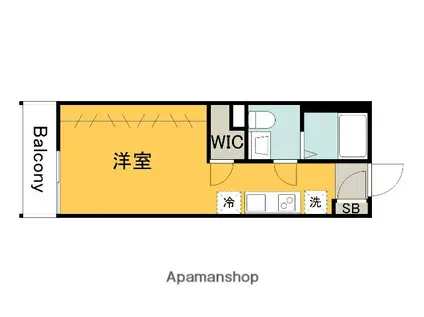 COLLINA中山新町(ワンルーム/2階)の間取り写真