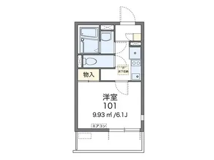 レオネクストM&H Ⅱ(1K/4階)の間取り写真