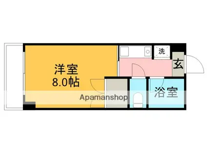 メゾン菊地(1K/6階)の間取り写真