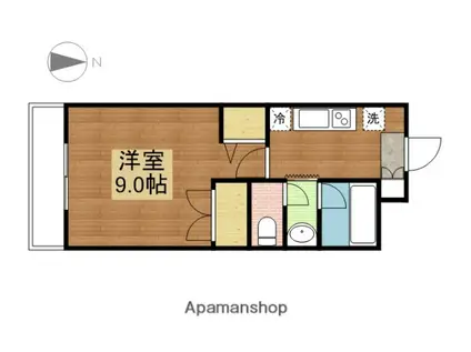 CAMELLIA(1K/3階)の間取り写真