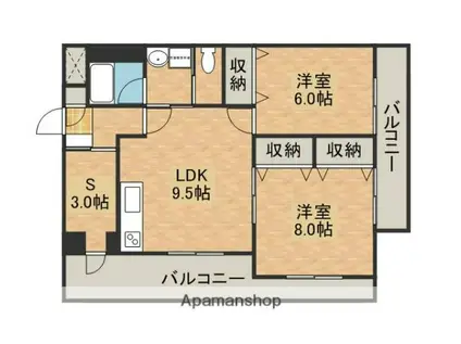 T-HOUSE(2SLDK/3階)の間取り写真