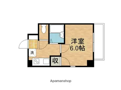 シャンス増岡(1K/2階)の間取り写真