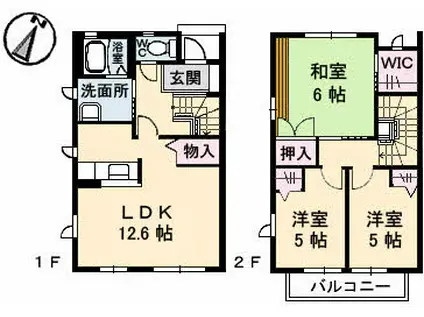 クレール アヴェニール(3LDK/1階)の間取り写真