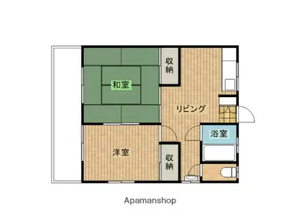 神田アパート(2DK/2階)の間取り写真