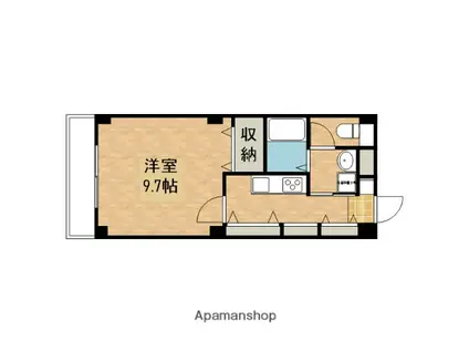 E.プリムローズ(1K/4階)の間取り写真